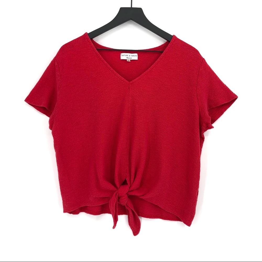 MADEWELL Texture & Thread V Neck Modern Tie Front